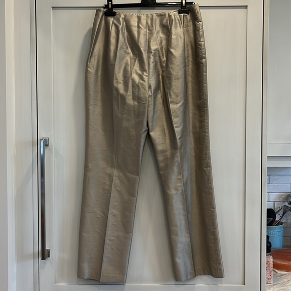 NWOT Dana Buchman silk french waisted fully lined trouser in oyster 🦪 colour - Picture 7 of 12